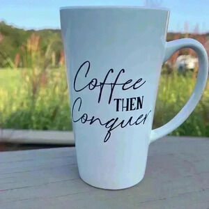 Latte mug. 16 fluid ounces. Darling.